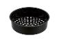 Panier noir rond pour friteuse à air avec fond perforé