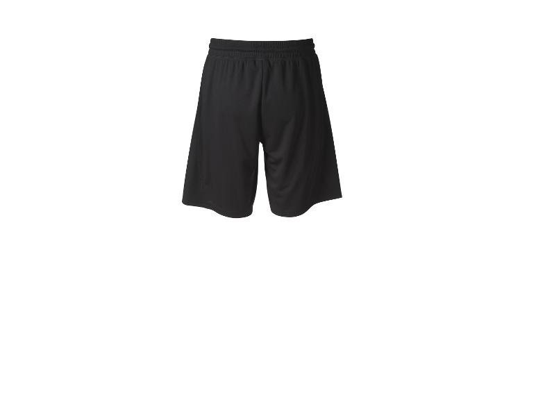 Short de sport noir avec taille élastique, vue arrière.