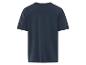 T-shirt bleu marine à manches courtes, vue arrière.