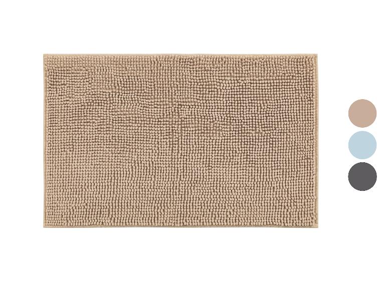 Tapis de bain beige avec texture peluche
