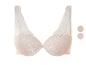 Soutiens-gorge beige en dentelle.