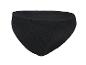 Bas de bikini noir pour femme avec texture en relief.