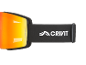 Masque de ski avec verres miroirs orange et sangle noire avec logo blanc