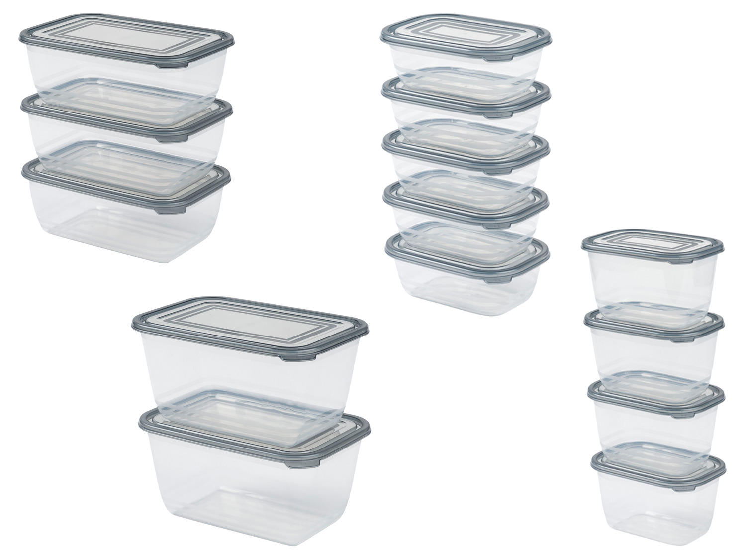 lot de 5 boite de conservation en plastique alimentaire - Vente