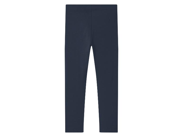 Legging enfant bleu foncé, uni et simple.