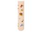 Chaussettes beiges pour bébés avec un motif d'animaux.