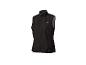 Gilet de course noir à zip, style sportif.
