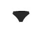 Bas de bikini noir taille haute avec texture côtelée