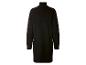 Robe pull noire à col roulé avec manches longues texturées.