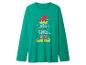 T-shirt vert à manches longues avec imprimé de Noël 'Let's Take an Elfie' et pieds d'elfe