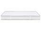Un matelas blanc avec une bordure grise.