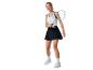 Sportive tenant une raquette de badminton et vêtue d'une tenue assortie.