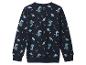 Pull pour garçon avec imprimé dinosaures dans l'espace.