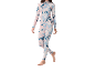 Ensemble de sous-vêtements thermiques femme à motifs