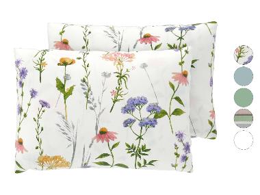LIVARNO® Lot de 2 taies d'oreiller en seersucker, 50 x 70 cm