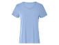 T-shirt bleu clair pour femme, style simple et basique.
