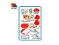 Jeu de cuisine avec casserole, assiettes, couverts et emballages de 'Fresh Milk', 'Special Breakfast', 'Macarons', 'Gourmet Chicken Nuggets' et 'Fish Fingers'.