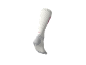 Chaussette de compression blanche avec détails roses et gris.