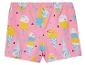 Shorts rose à motifs glaces colorées.