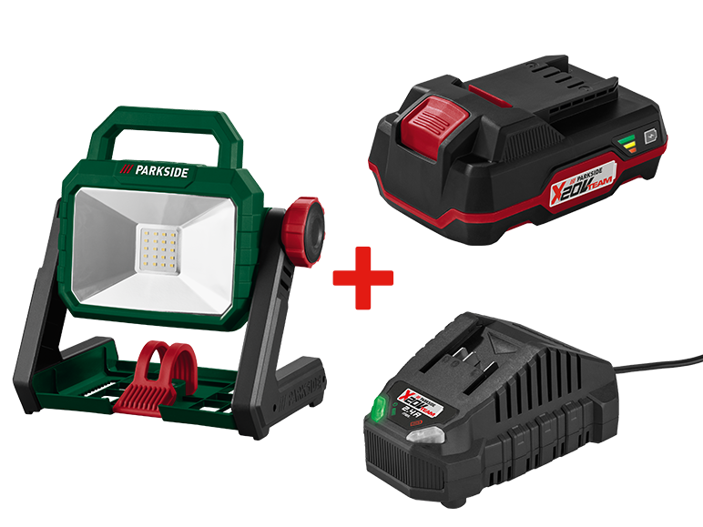 Projecteur de travail LED Parkside, batterie et chargeur