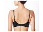 Soutien-gorge noir avec des bretelles larges, vu de dos.