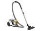 Un aspirateur Philips blanc avec un tuyau et une buse.