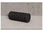 Un rouleau en mousse noir avec des points rouges pour les exercices de fitness.