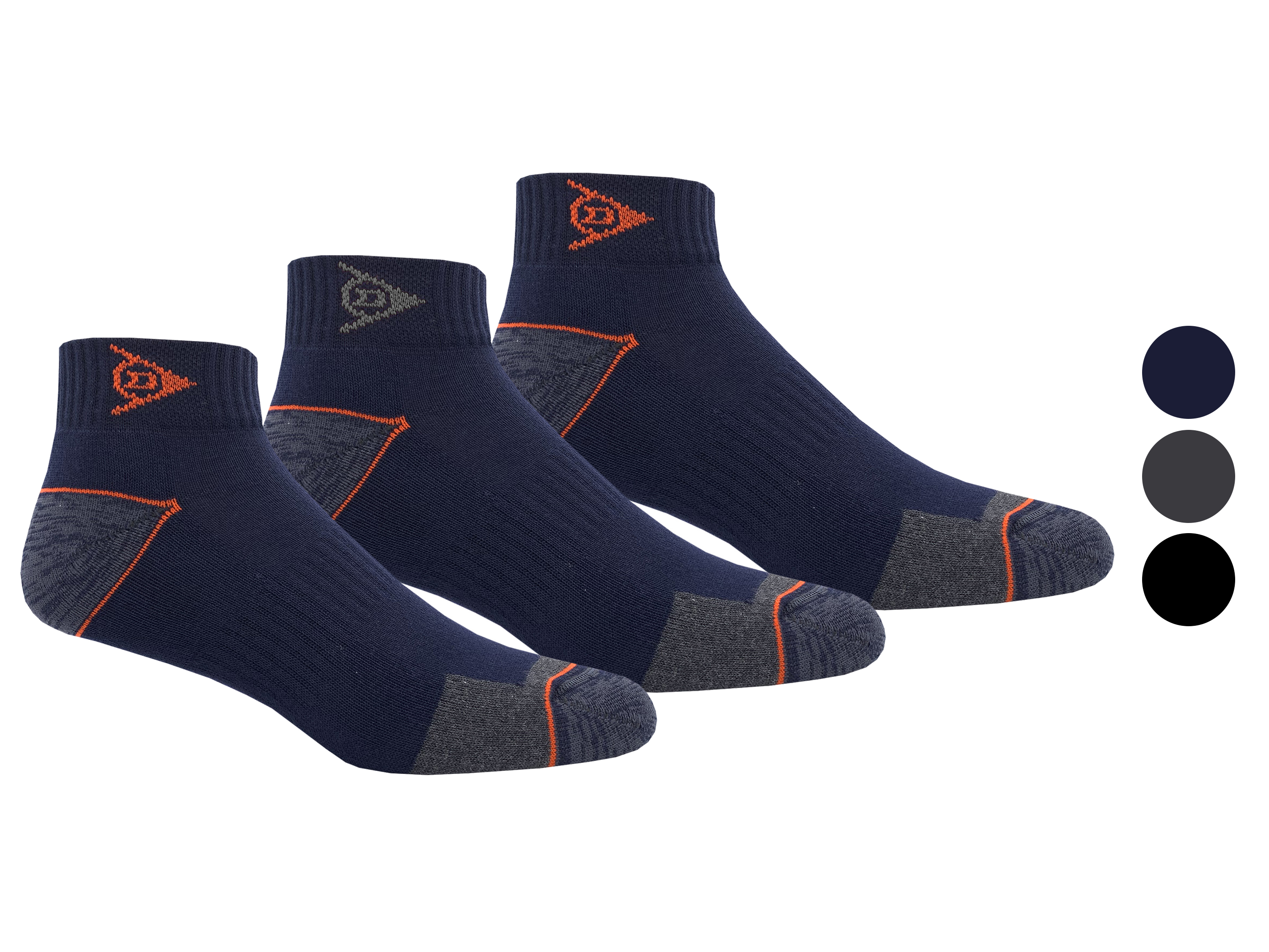 DUNLOP Lot de 3 paires de socquettes de travail homme