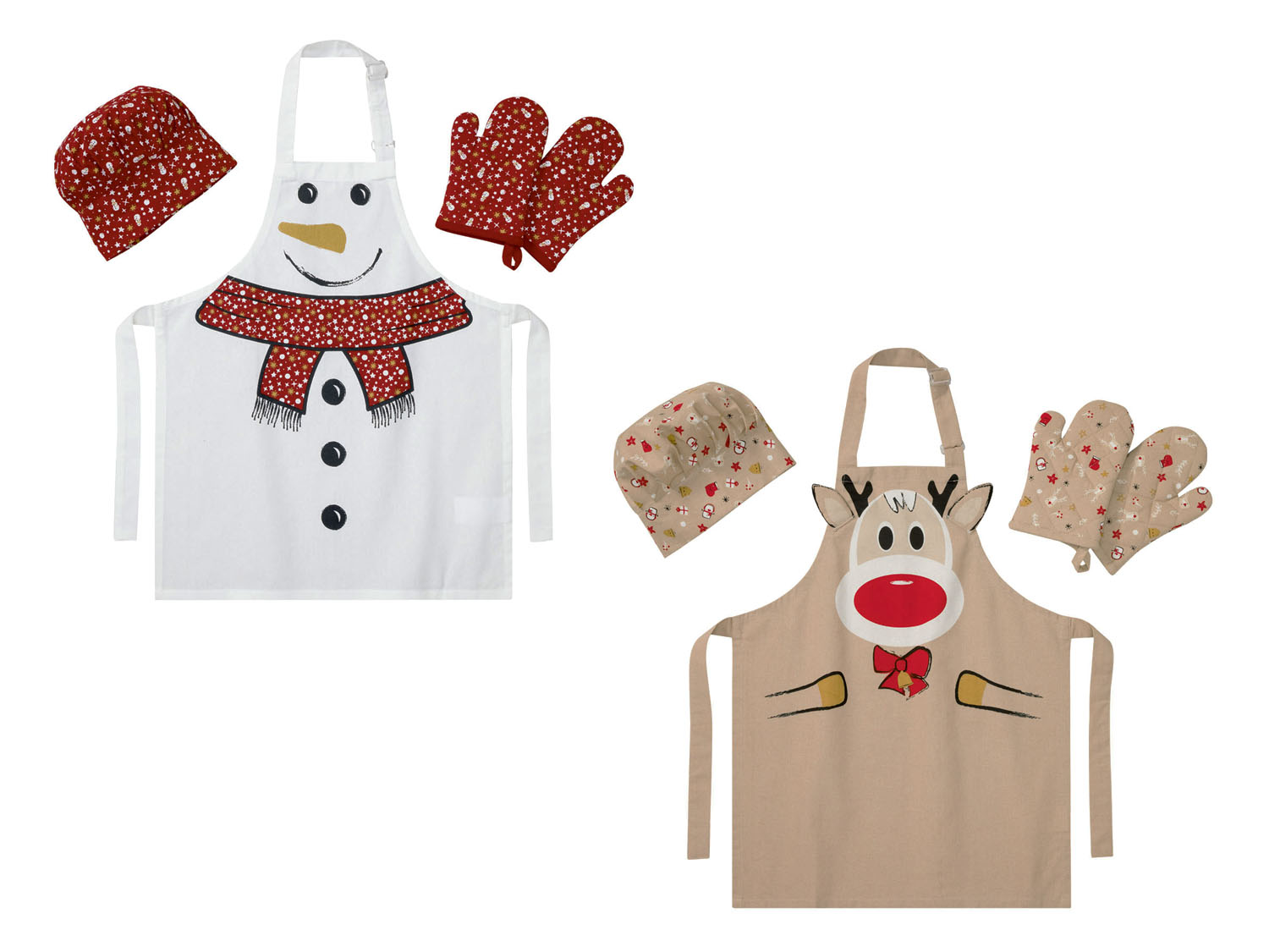 LIVARNO home Set de tablier de cuisine enfant, 4 pièces