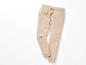 Pantalon de survêtement beige avec cordon.