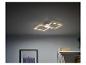 Plafonnier moderne à LED avec deux carrés lumineux.