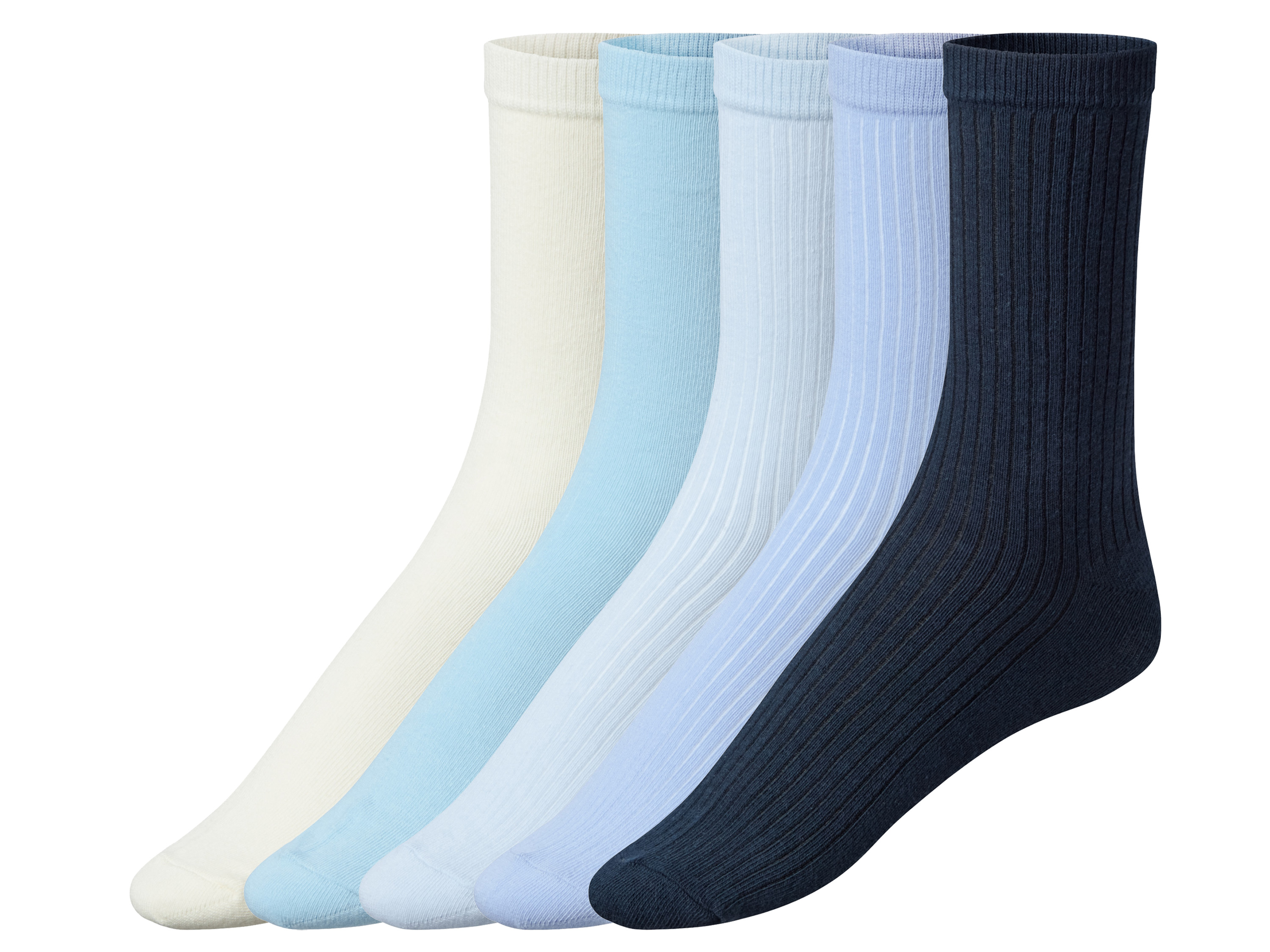 esmara® Lot de 5 paires de chaussettes femme (bleu/bleu foncé, 35-38)