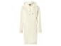 Une robe sweat à capuche blanche à manches longues.