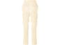 Vue arrière d'un pantalon femme beige clair avec poches et taille élastique confortable.