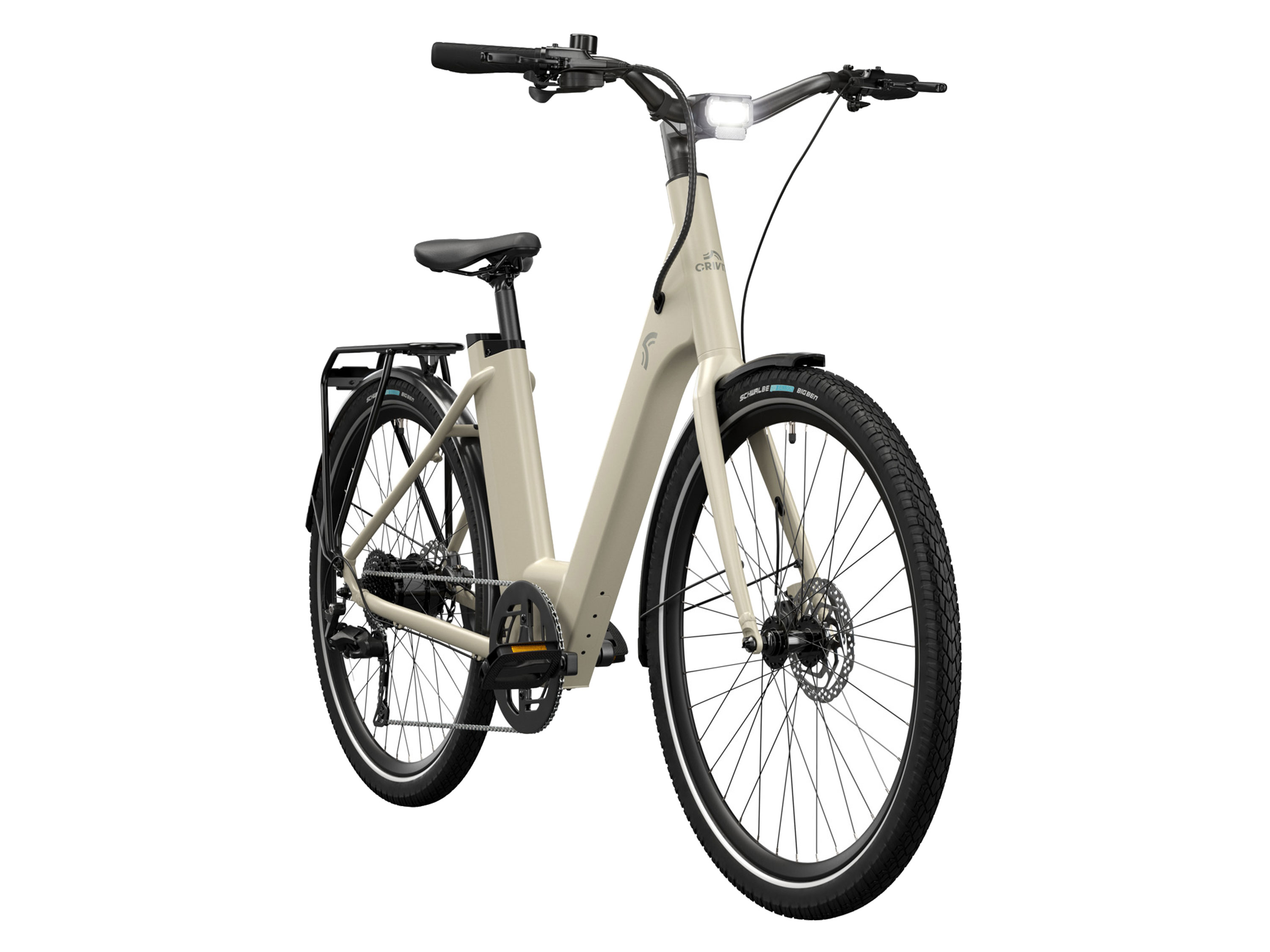 CRIVIT Vélo Électrique Urbain Shimano Y.3 (beige)