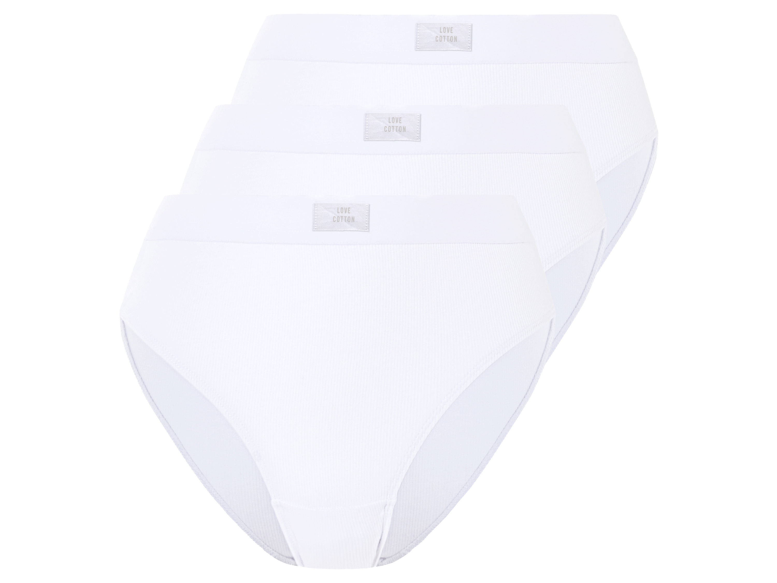 esmara® Lot de 3 culottes femme (blanc, S(34/36))