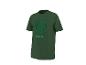 T-shirt vert foncé à manches courtes avec le motif répétitif 'PARKSIDE' en vert clair.