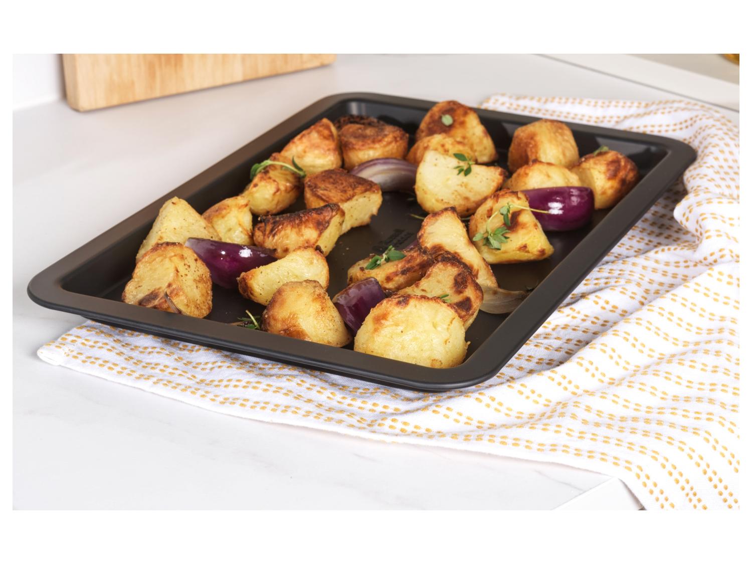 Plaque à Pâtisserie Antiadhésive 40x30 Cm - Pour Four, Biscuits, Gâteaux, Légumes Rôtis - Facile à Nettoyer, Alliage Aluminium - 4