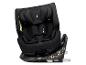 Siège auto noir pour enfant avec base Isofix et instructions d'utilisation.