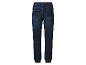 Pantalon jean taille haute avec bas élastiqués.