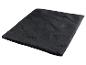 Couverture matelassée noire avec motif de feuilles