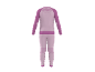Ensemble de sous-vêtements thermiques rose et violet pour femme