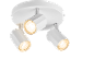 Plafonnier blanc avec trois spots orientables
