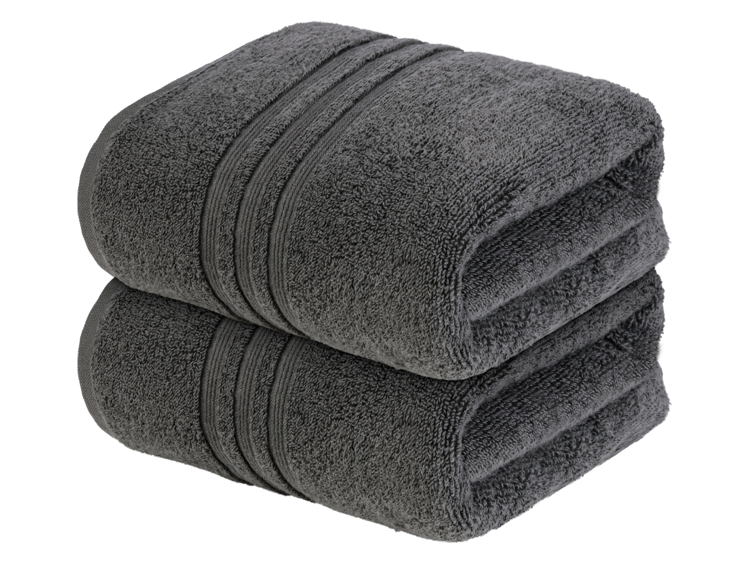 LIVARNO home Lot de 2 serviettes de toilette en éponge, 50 x 100 cm (gris)
