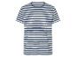 Chemise de nuit rayée bleu et blanc pour homme.