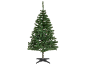 Sapin de Noël artificiel vert avec base en croix, prêt à être décoré.