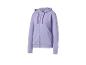 Un sweat à capuche violet clair avec une fermeture éclair