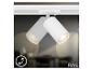 Double spot sur rail blanc BRILONER avec projecteurs orientables.
