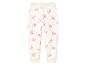 Jogging crème enfant, motif nœuds rose.