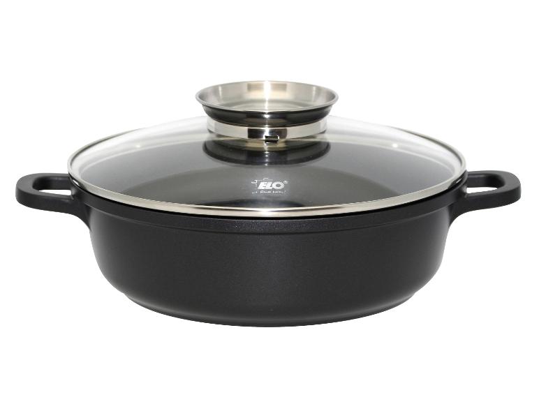 Casserole ELO avec couvercle en verre et deux poignées